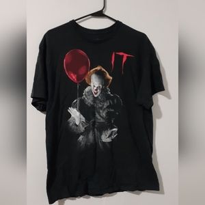 Mens Pennywise It The Clown T-shirt Size L Black